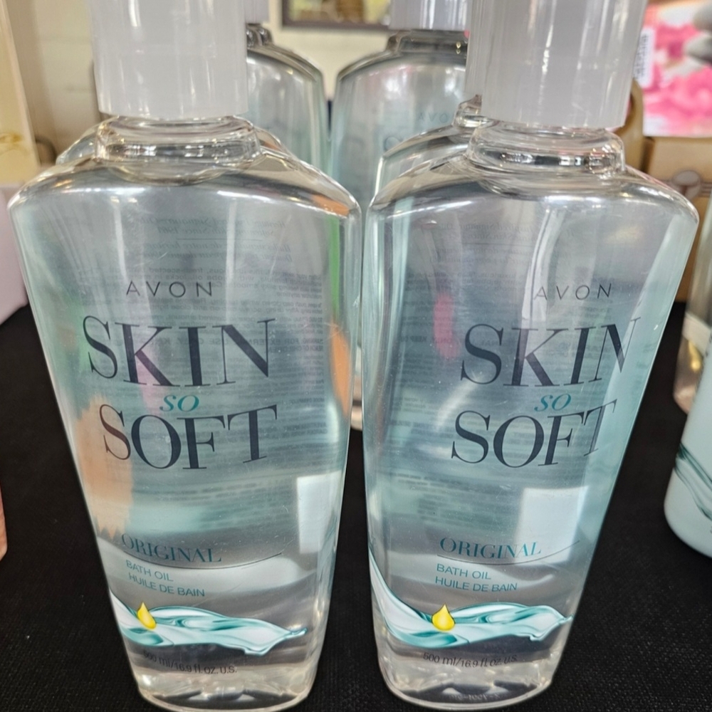 Set Of 3 - Avon Skin So Soft Original Bath Oil 16.9oz